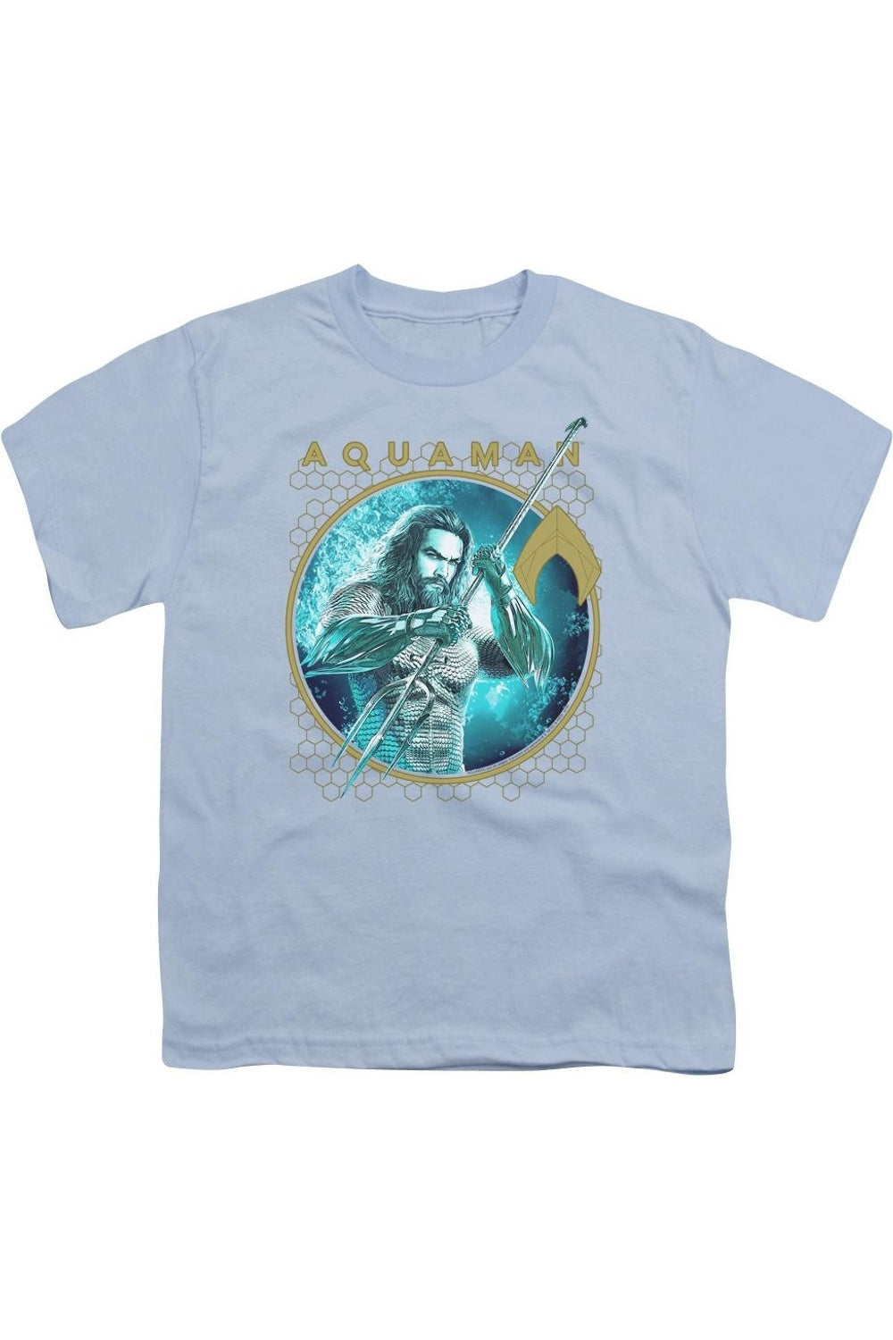 Футболка с коротким рукавом для детей "Трезубец Нептуна" из фильма "Аквамен" Gildan, светло-голубой
Футболка с коротким рукавом для детей "Трезубец Нептуна" из фильма "Аквамен" Gildan, светло-голубой