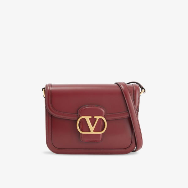 Сумка через плечо Valentino Garavani маленькая кожаная, бордовый 
Сумка через плечо Valentino Garavani маленькая кожаная, бордовый