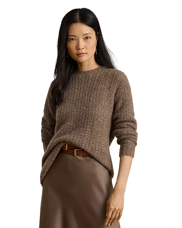 Свитер оверсайз в елочку Ralph Lauren, коричневый
Свитер оверсайз в елочку Ralph Lauren, коричневый