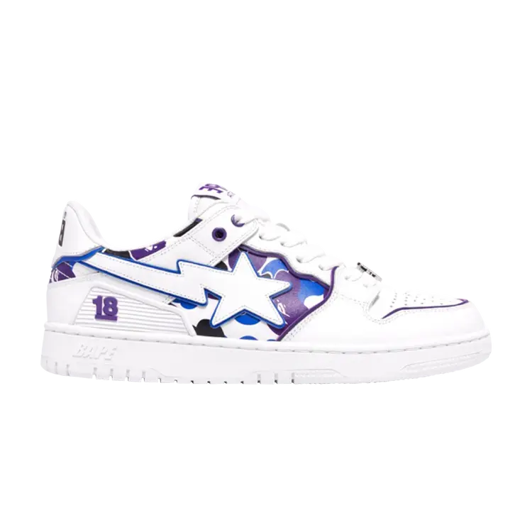 Кроссовки BAPE Sk8 Sta, белый 
Кроссовки BAPE Sk8 Sta, белый