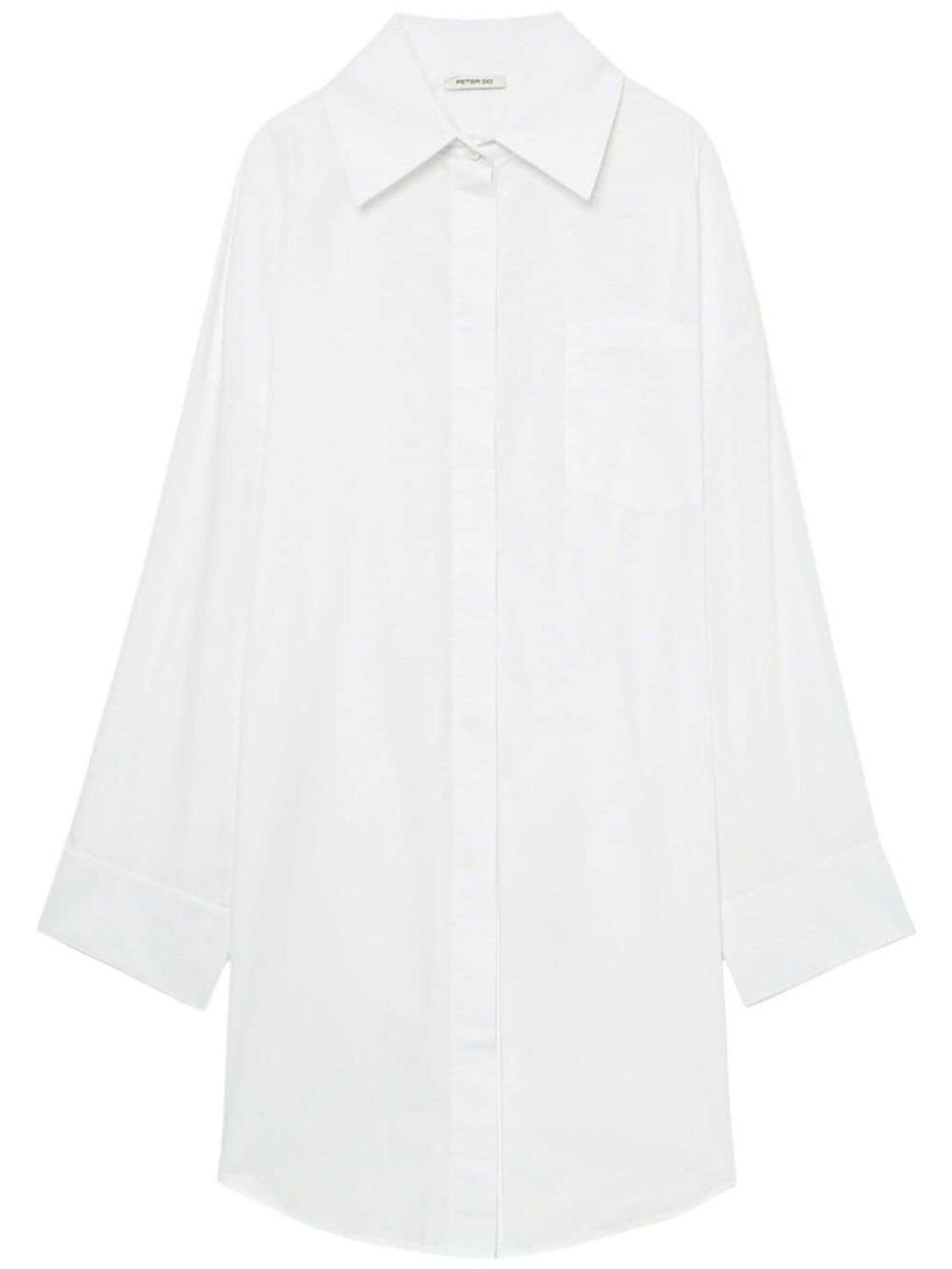 Peter Do рубашка большого размера из хлопка, белый 
Peter Do рубашка большого размера из хлопка, белый