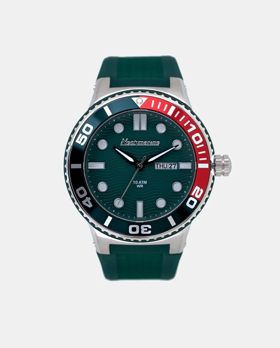 Большие мужские часы из зеленой резины NM0989J07 Neckmarine
Большие мужские часы из зеленой резины NM0989J07 Neckmarine