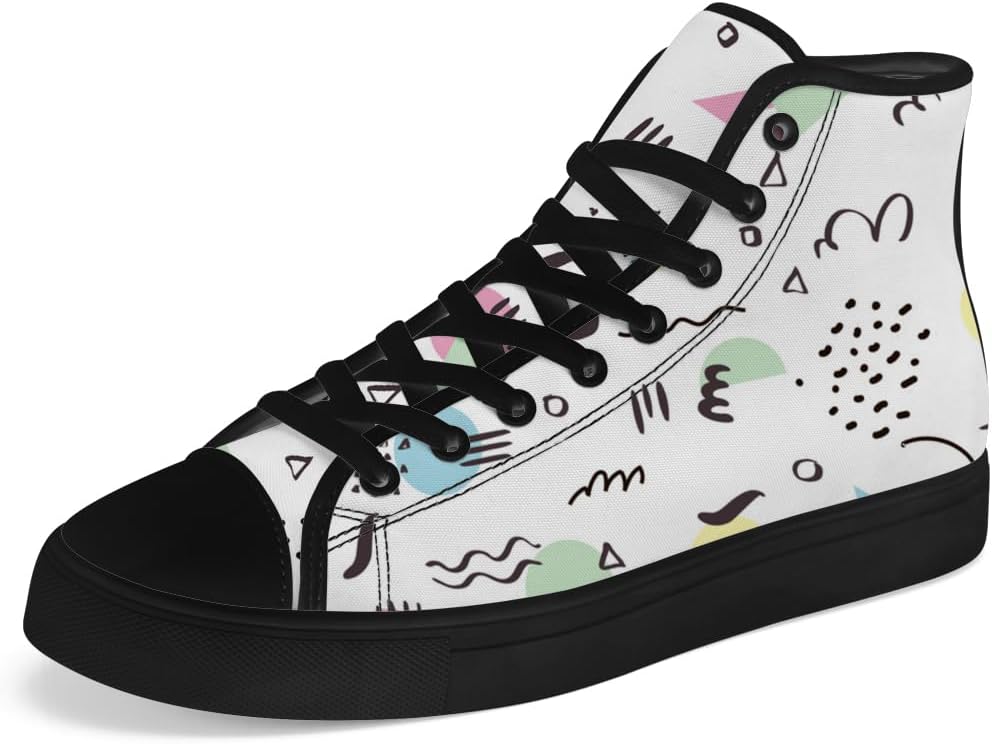 Высокие кеды из холщовой ткани в стиле 80-х для мужчин и женщин, ретро-геометрические высокие кроссовки, шнуровка, повседневная обувь, подарок для парня или девушки Chebing, белый
Высокие кеды из холщовой ткани в стиле 80-х для мужчин и женщин, ретро-геометрические высокие кроссовки, шнуровка, повседневная обувь, подарок для парня или девушки Chebing, белый