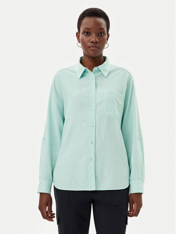 Рубашка обычного кроя 12002119 Olsen, зеленый 
Рубашка обычного кроя 12002119 Olsen, зеленый