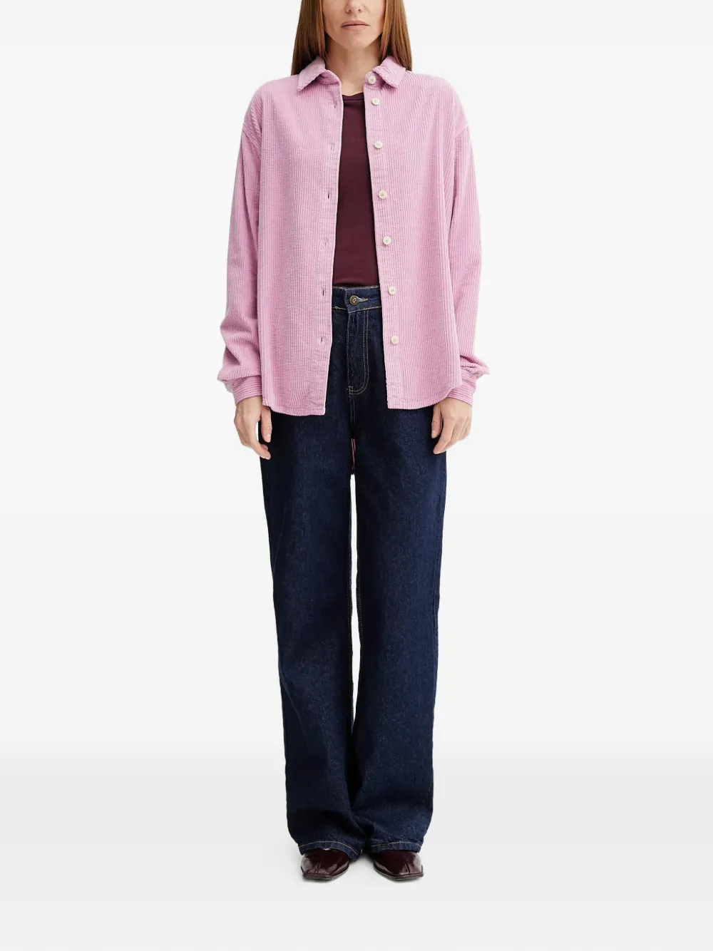 Вельветовая рубашка на пуговицах American Vintage, розовый
Вельветовая рубашка на пуговицах American Vintage, розовый