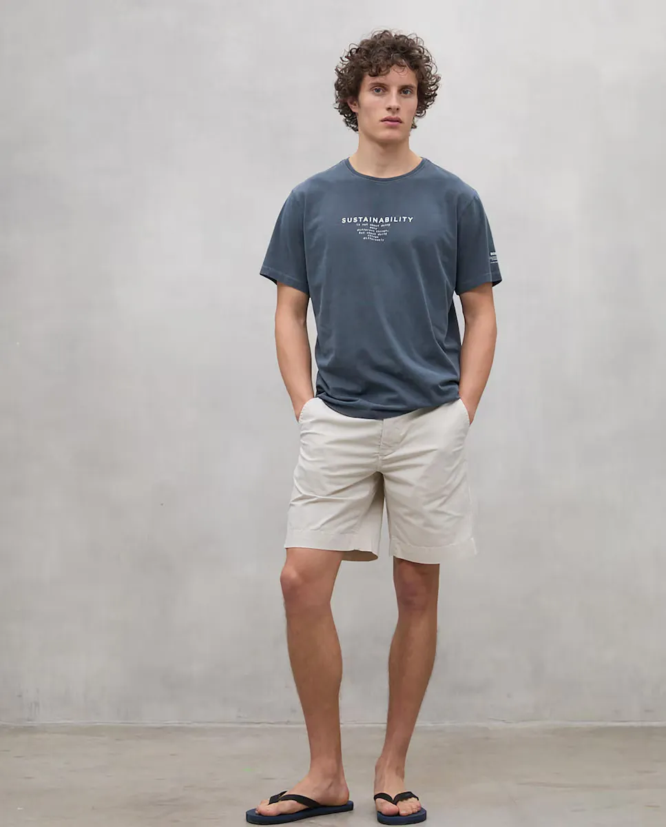 Мужская футболка с короткими рукавами и принтом спереди Ecoalf, синий
Мужская футболка с короткими рукавами и принтом спереди Ecoalf, синий