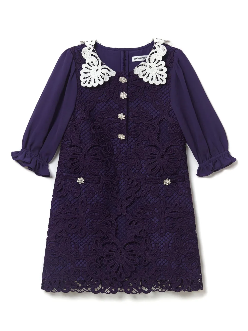 Кружевное платье мини Self-Portrait Kids, синий
Кружевное платье мини Self-Portrait Kids, синий