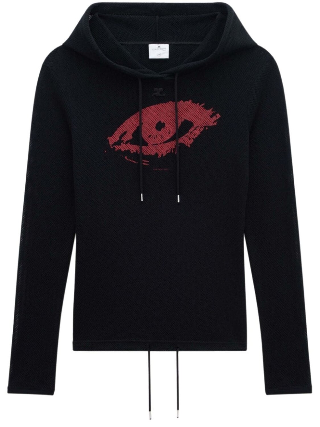 Courrèges сетчатое худи с графичным принтом, черный
Courrèges сетчатое худи с графичным принтом, черный