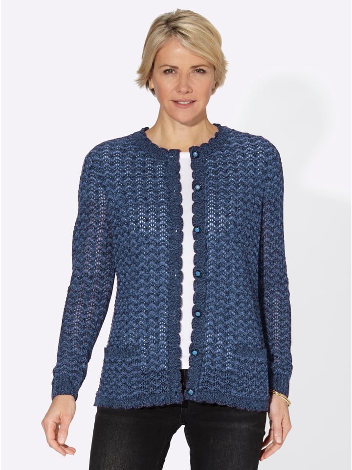 Ажурный кардиган из темно-синего меланжа WITT WEIDEN
Ажурный кардиган из темно-синего меланжа WITT WEIDEN