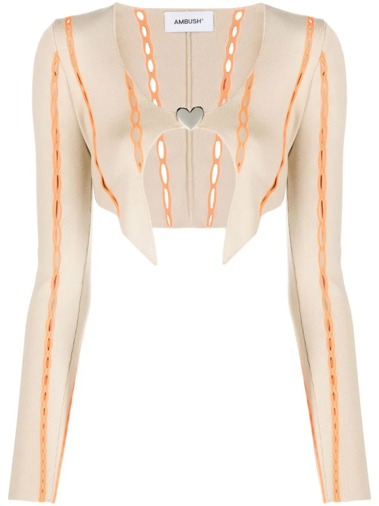AMBUSH укороченный кардиган с контрастной отделкой, нейтральный
AMBUSH укороченный кардиган с контрастной отделкой, нейтральный