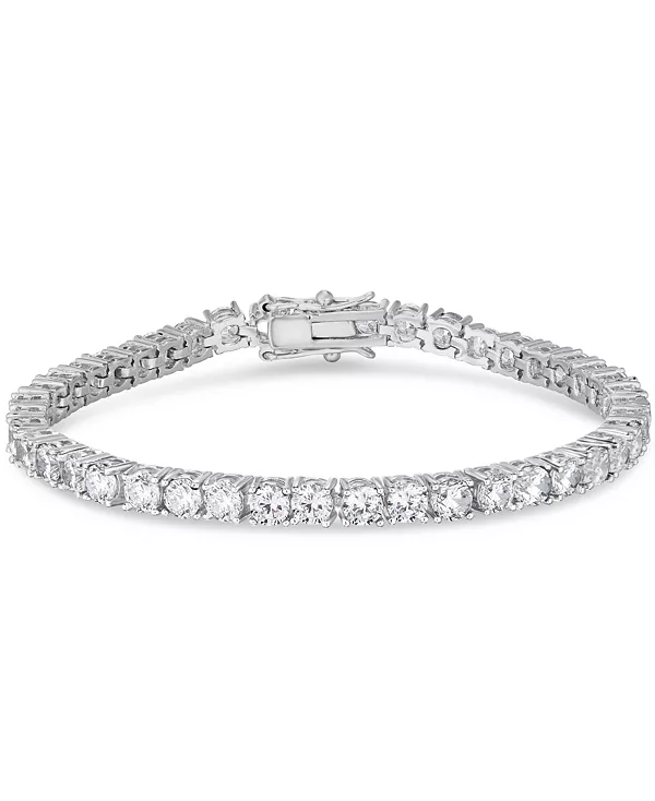 Браслет с чередующимися линиями из имитации кубического циркония на серебряной пластине Macy'S, silver
Браслет с чередующимися линиями из имитации кубического циркония на серебряной пластине Macy'S, silver