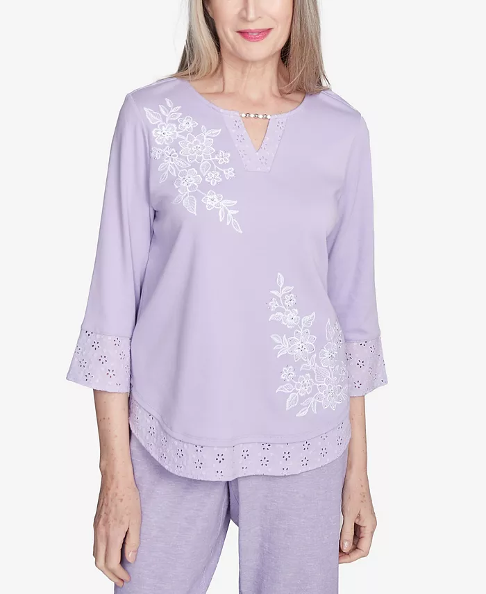 Женский топ с вышивкой цветов и вырезом-замочной скважиной Crystal Springs Alfred Dunner, серый
Женский топ с вышивкой цветов и вырезом-замочной скважиной Crystal Springs Alfred Dunner, серый