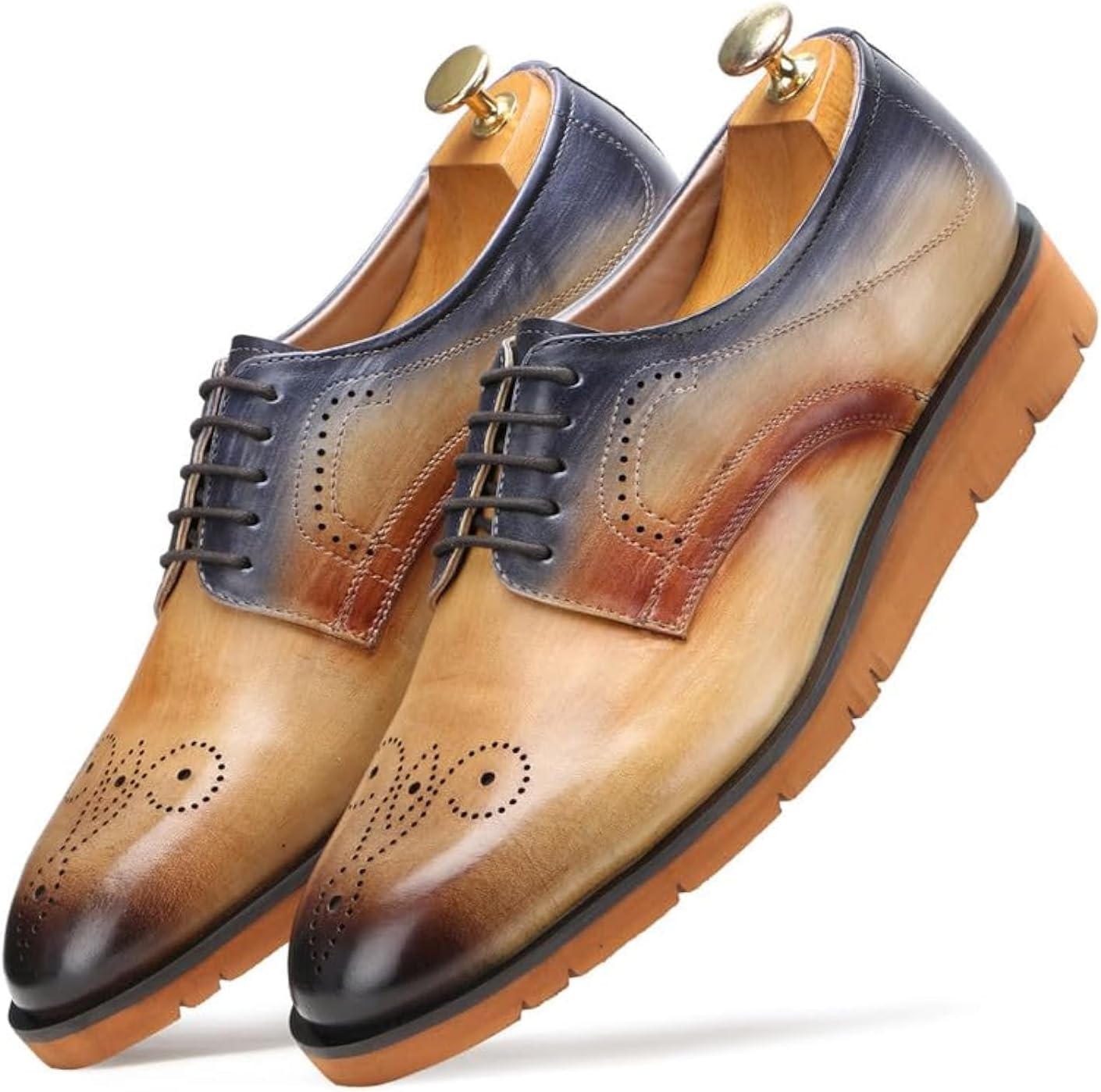 Мужские классические туфли - легкие вручную сшитые оксфорды из кожи полного зерна, деловая повседневная обувь, кроссовки AirFlexLite Escaro Royale, коричневый
Мужские классические туфли - легкие вручную сшитые оксфорды из кожи полного зерна, деловая повседневная обувь, кроссовки AirFlexLite Escaro Royale, коричневый