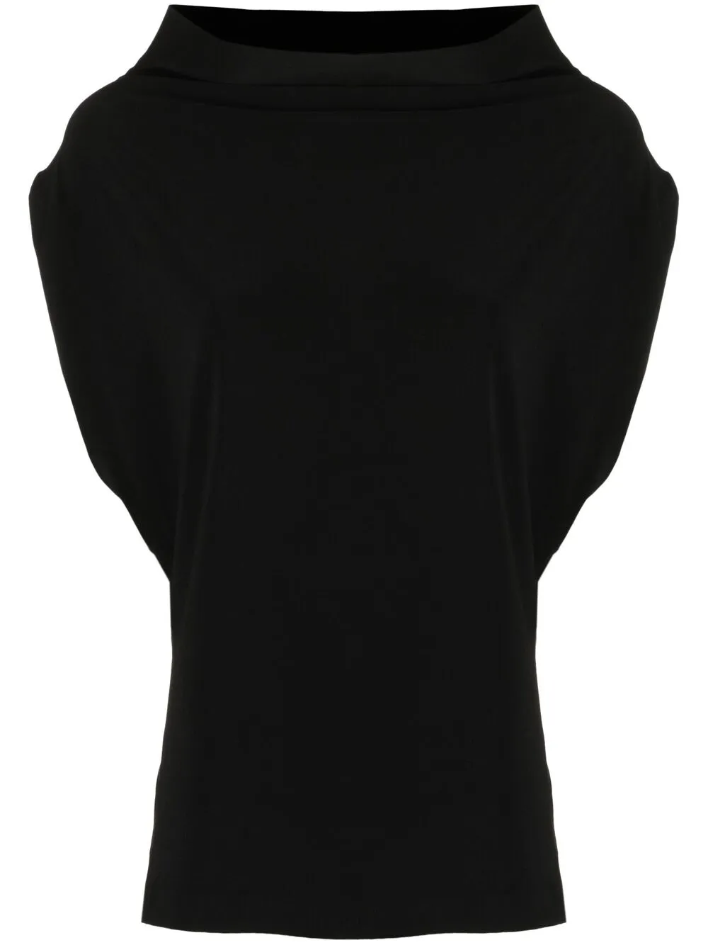 Топ без рукавов с широким вырезом Norma Kamali, черный
Топ без рукавов с широким вырезом Norma Kamali, черный