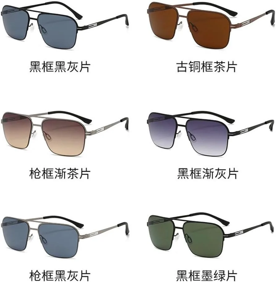 Модные металлические поляризованные солнцезащитные очки 2025 года для мужчин, для вождения, с защитой от УФ-излучения, большая квадратная оправа PRSTNN, Black Gray
Модные металлические поляризованные солнцезащитные очки 2025 года для мужчин, для вождения, с защитой от УФ-излучения, большая квадратная оправа PRSTNN, Black Gray