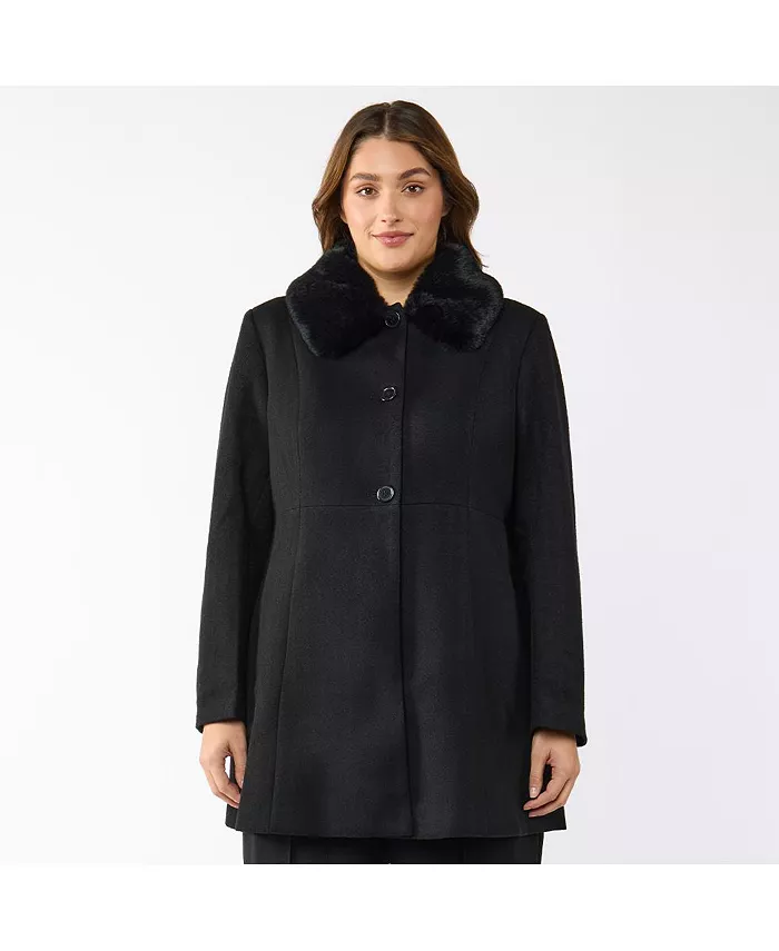 Пальто Darlington с черным меховым воротником ESTELLE, черный
Пальто Darlington с черным меховым воротником ESTELLE, черный