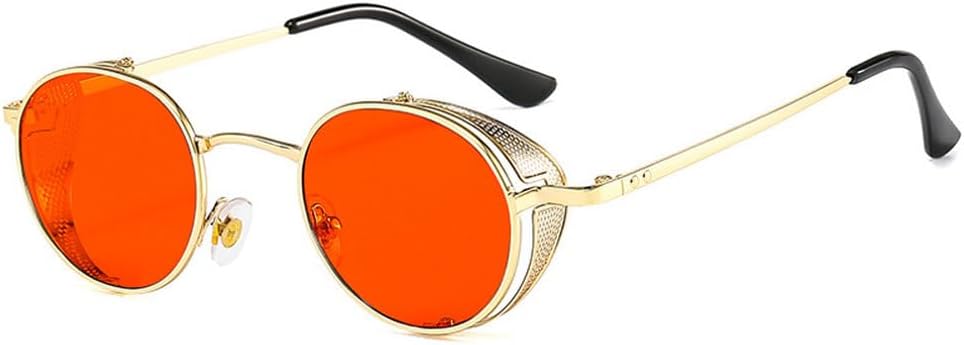 Модные солнцезащитные очки в стиле стимпанк для мужчин, винтажные металлические круглые солнцезащитные очки для женщин, маленькие солнцезащитные очки с защитой от УФ-излучения UV400, классические очки TKKTLLT, C4 Gold-red
Модные солнцезащитные очки в стиле стимпанк для мужчин, винтажные металлические круглые солнцезащитные очки для женщин, маленькие солнцезащитные очки с защитой от УФ-излучения UV400, классические очки TKKTLLT, C4 Gold-red