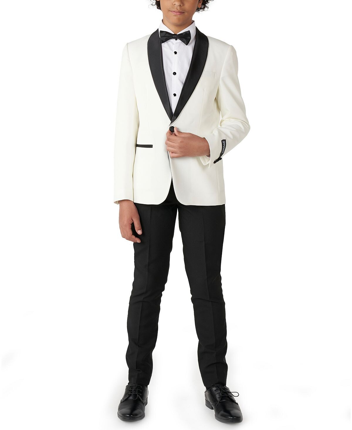 Комплект жемчужного однотонного смокинга из трех предметов для Big Boys OppoSuits
Комплект жемчужного однотонного смокинга из трех предметов для Big Boys OppoSuits