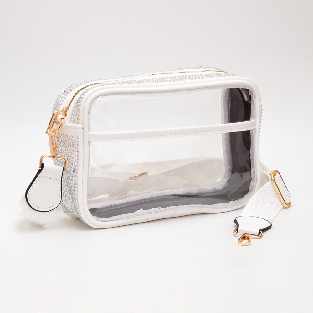 Блестящая стеганая искусственная кожа прозрачная прямоугольная сумка через плечо FASHNZFAB, белый
Блестящая стеганая искусственная кожа прозрачная прямоугольная сумка через плечо FASHNZFAB, белый