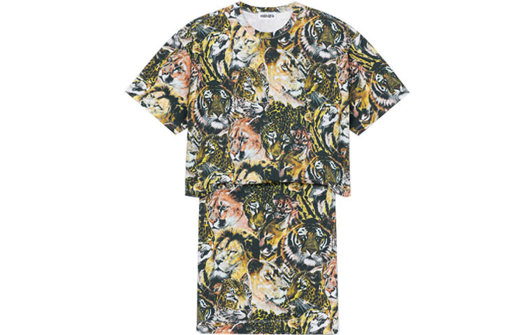 Платье Kenzo с короткими рукавами, мультиколор
Платье Kenzo с короткими рукавами, мультиколор