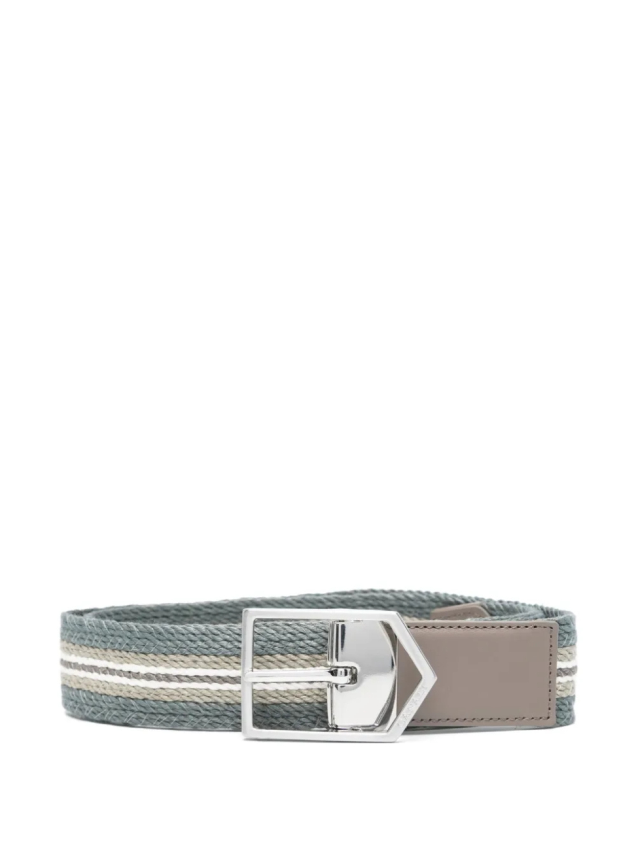 Ремень с полосками Canali, серый
Ремень с полосками Canali, серый