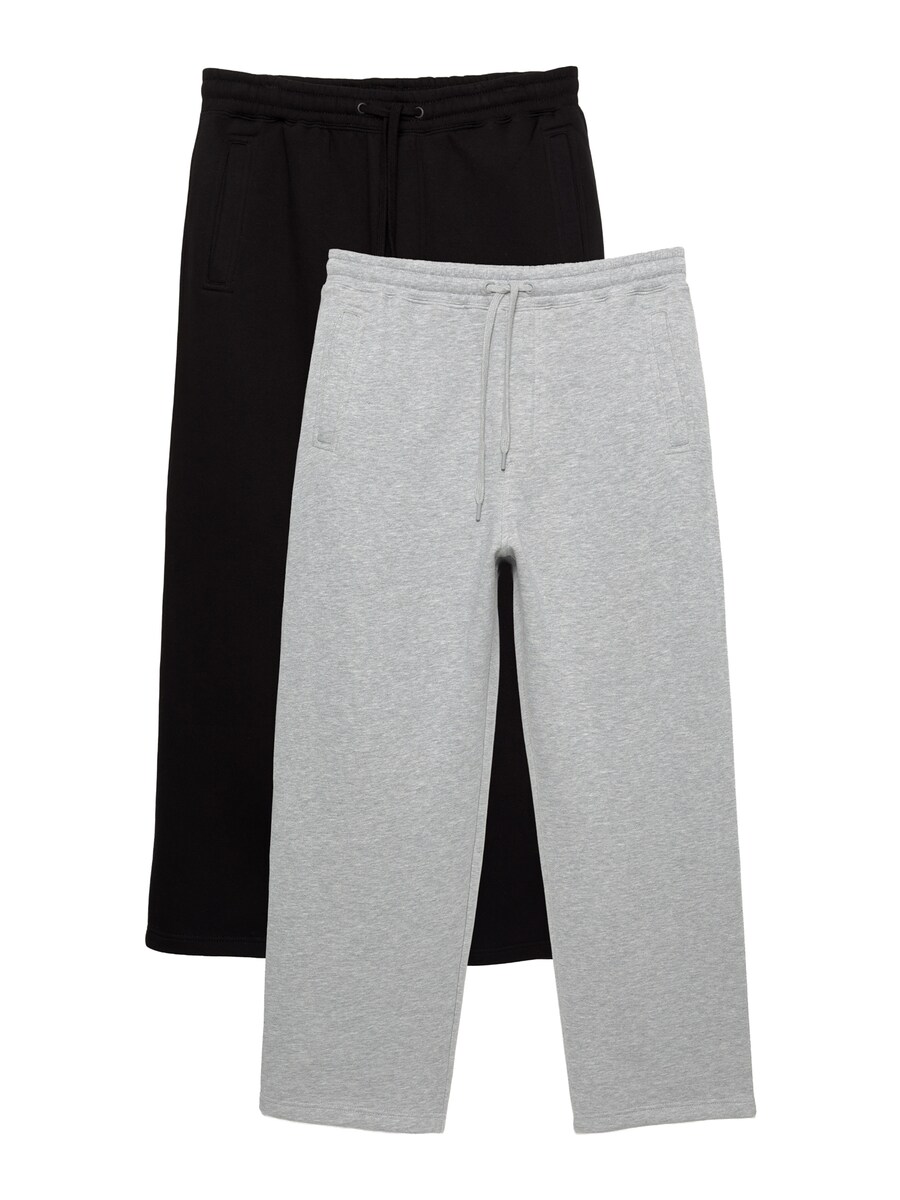 Обычные брюки Pull&Bear, светло-серый/черный
Обычные брюки Pull&Bear, светло-серый/черный