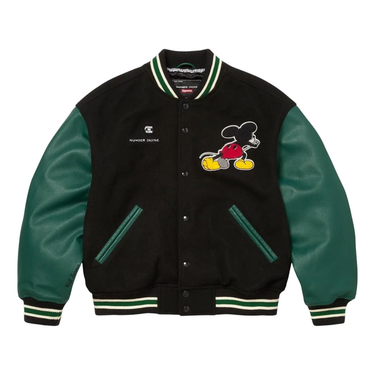 Куртка Supreme x Number (N)ine Mickey Varsity Jacket 'Black'
Куртка Supreme x Number (N)ine Mickey Varsity Jacket 'Black'