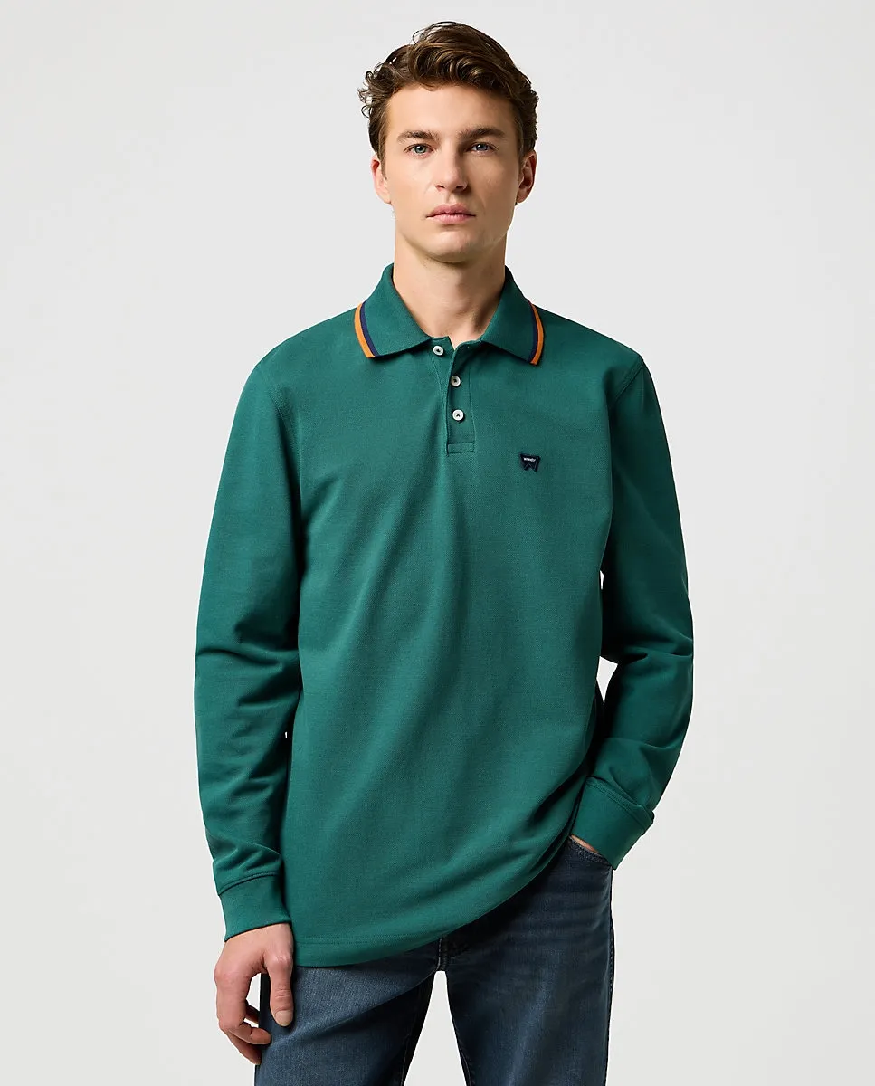 Мужское поло с длинным рукавом из пике Wrangler, зеленый
Мужское поло с длинным рукавом из пике Wrangler, зеленый