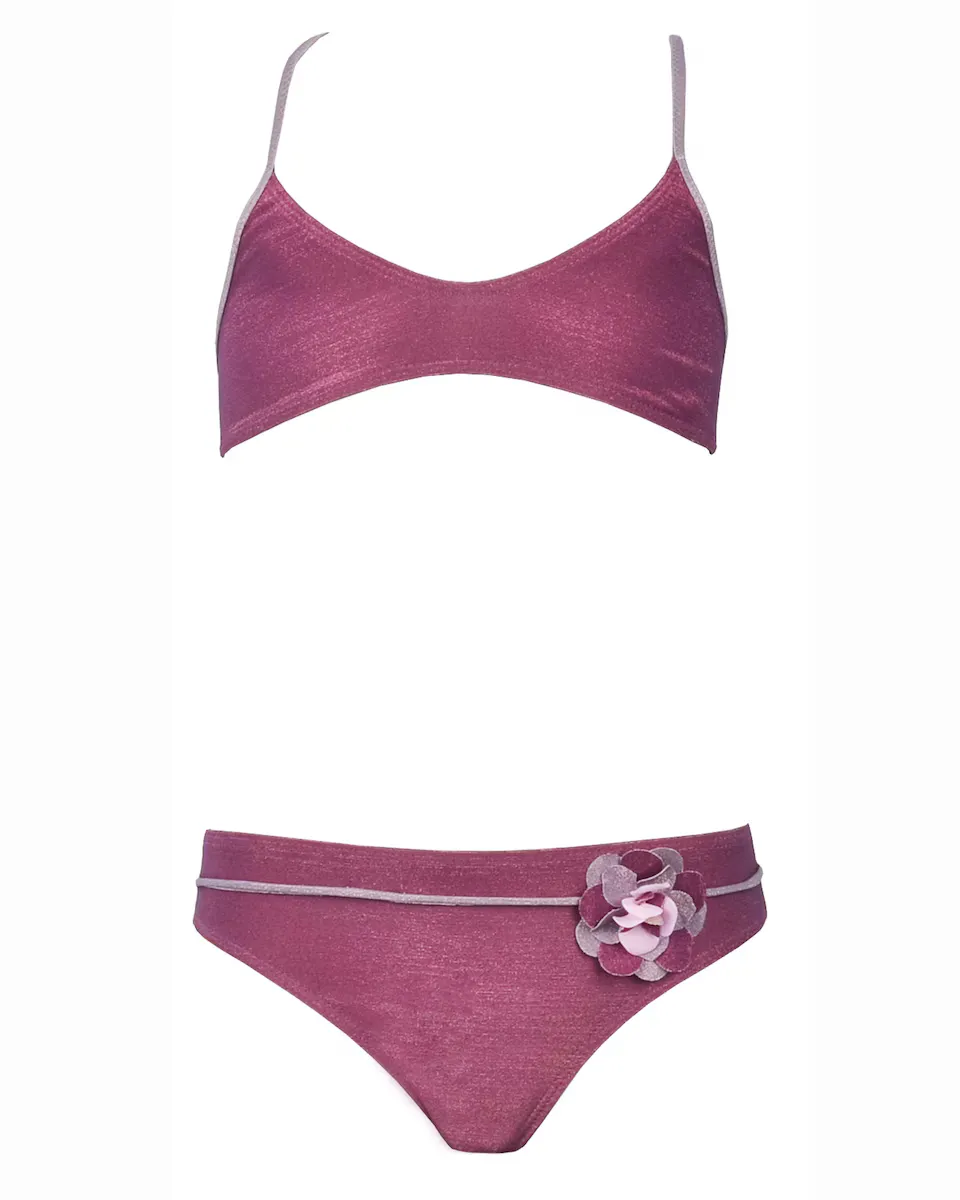 Бикини для девочки Geno из блестящей ткани Red Point, розовый
Бикини для девочки Geno из блестящей ткани Red Point, розовый