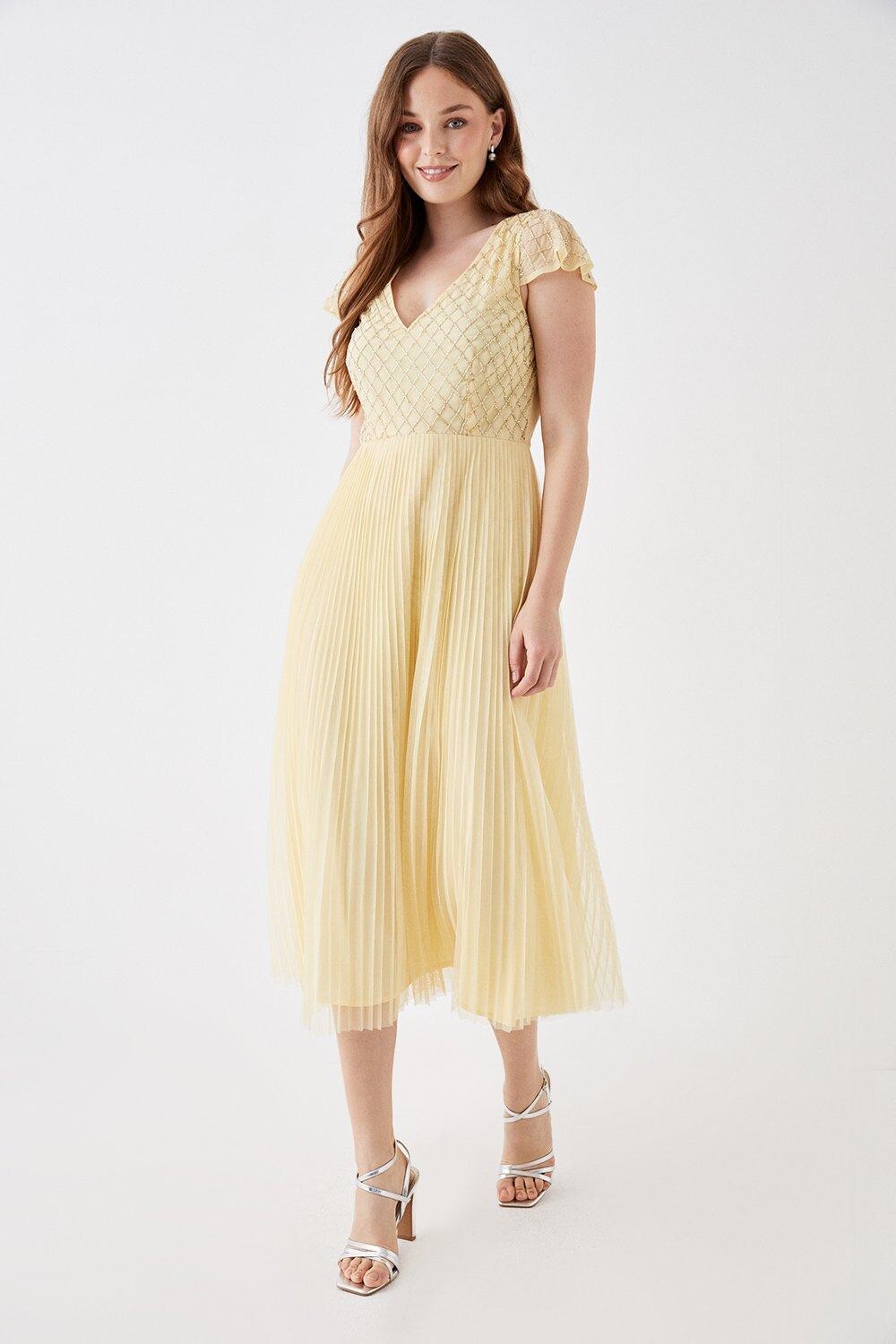 Платье миди со плиссированной юбкой и украшенным лифом Debut London by Coast Debenhams, желтый
Платье миди со плиссированной юбкой и украшенным лифом Debut London by Coast Debenhams, желтый