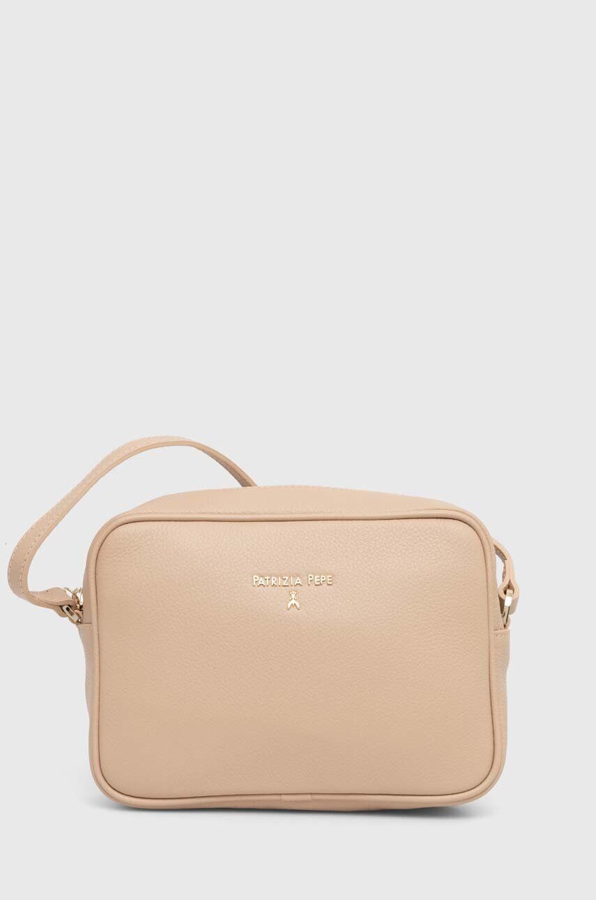 Кожаная сумка Patrizia Pepe, бежевый
Кожаная сумка Patrizia Pepe, бежевый