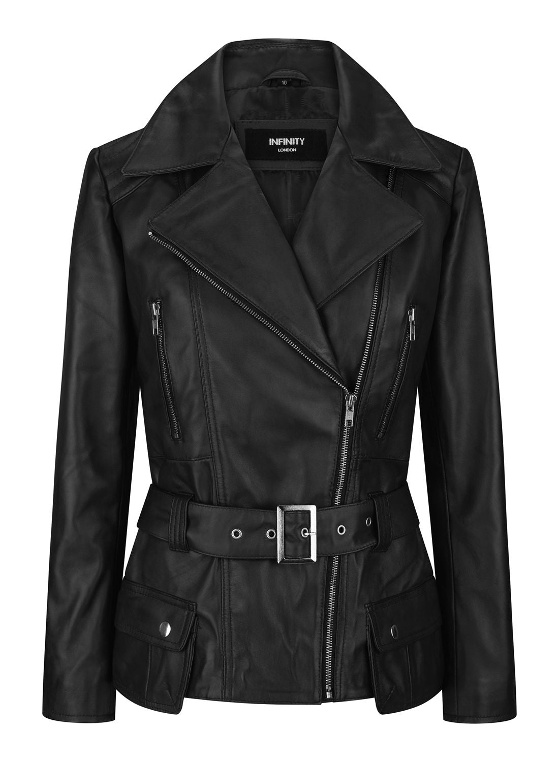 Приталенная куртка цвета загара с поясом TruClothing, черный 
Приталенная куртка цвета загара с поясом TruClothing, черный