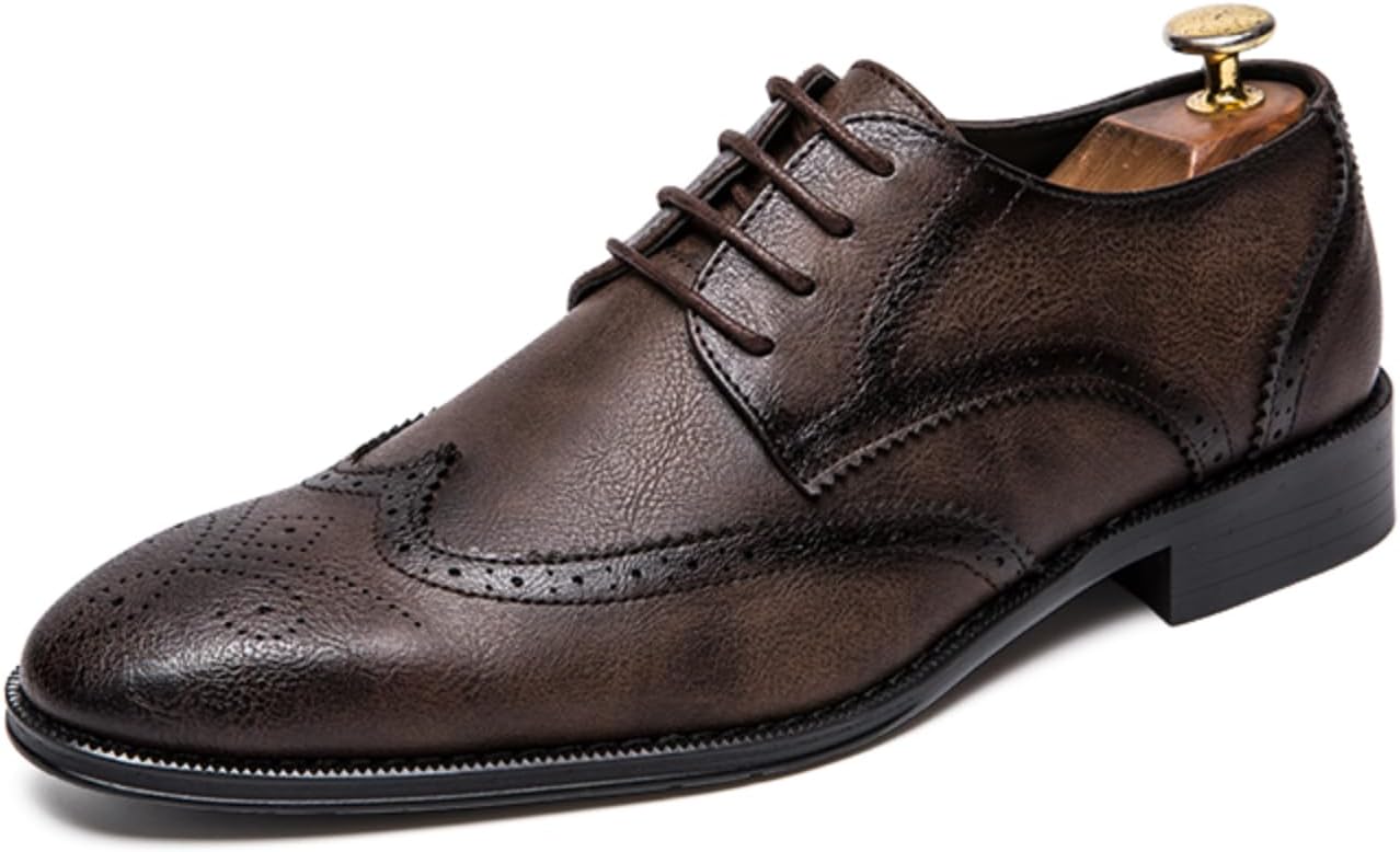 Мужские классические современные оксфорды - из цельной кожи, двухцветный дизайн, перфорированные броги, прошитая подошва - крылатые туфли на шнуровке для официальной, униформенной или повседневной носки Khwfjas, коричневый
Мужские классические современные оксфорды - из цельной кожи, двухцветный дизайн, перфорированные броги, прошитая подошва - крылатые туфли на шнуровке для официальной, униформенной или повседневной носки Khwfjas, коричневый
