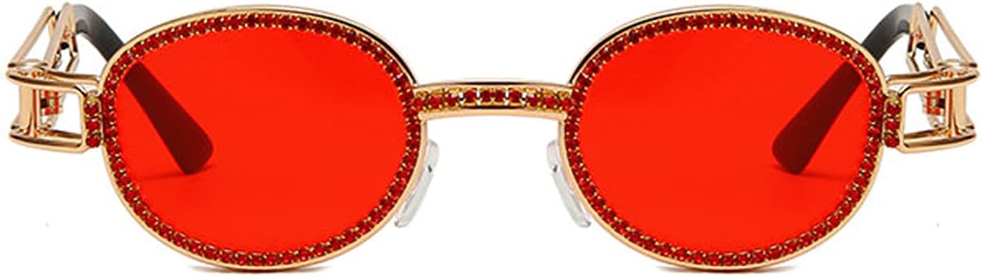Винтажные солнцезащитные очки COTIA с круглыми бриллиантами для мужчин и женщин, овальные, с кристаллами и металлическим покрытием, в стиле панк, модные очки с защитой от УФ-излучения UV400, Red
Винтажные солнцезащитные очки COTIA с круглыми бриллиантами для мужчин и женщин, овальные, с кристаллами и металлическим покрытием, в стиле панк, модные очки с защитой от УФ-излучения UV400, Red