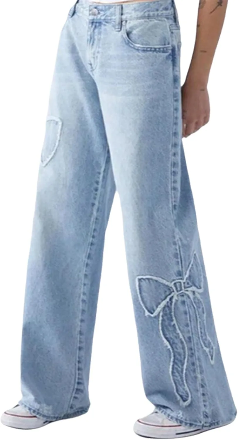 Женские джинсы Baggy Wide Leg High Waist с боковым Raw Edge и бантом cffvdiz
Женские джинсы Baggy Wide Leg High Waist с боковым Raw Edge и бантом cffvdiz