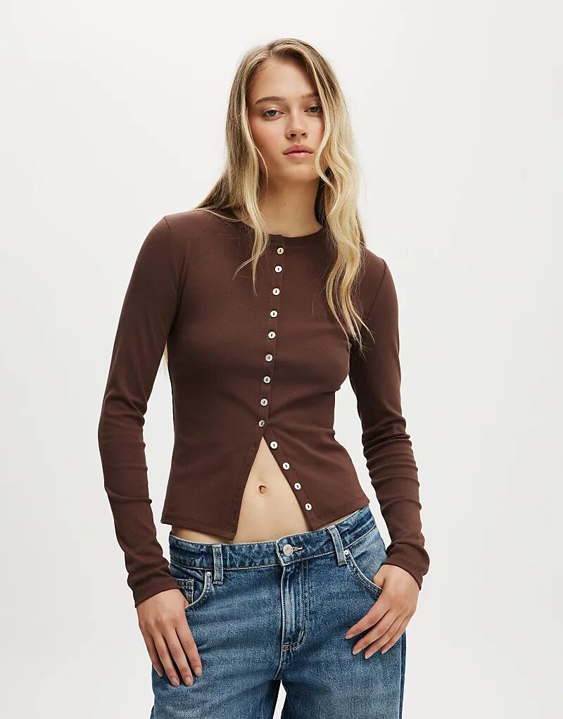 Кардиган Cotton On Bailey с пуговицами, коричневого цвета
Кардиган Cotton On Bailey с пуговицами, коричневого цвета