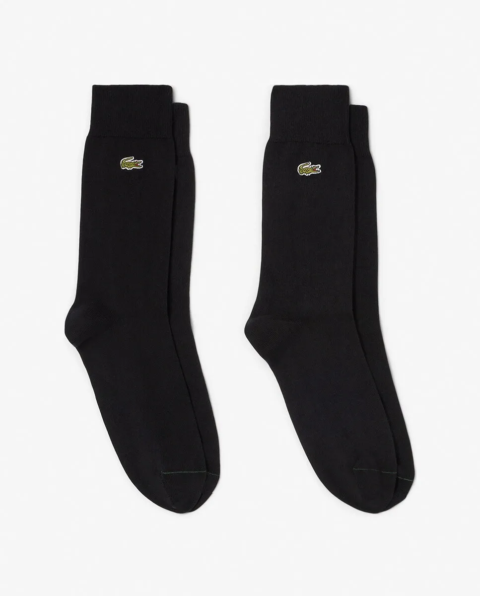 Упаковка из 2 длинных однотонных носков Lacoste, черный
Упаковка из 2 длинных однотонных носков Lacoste, черный
