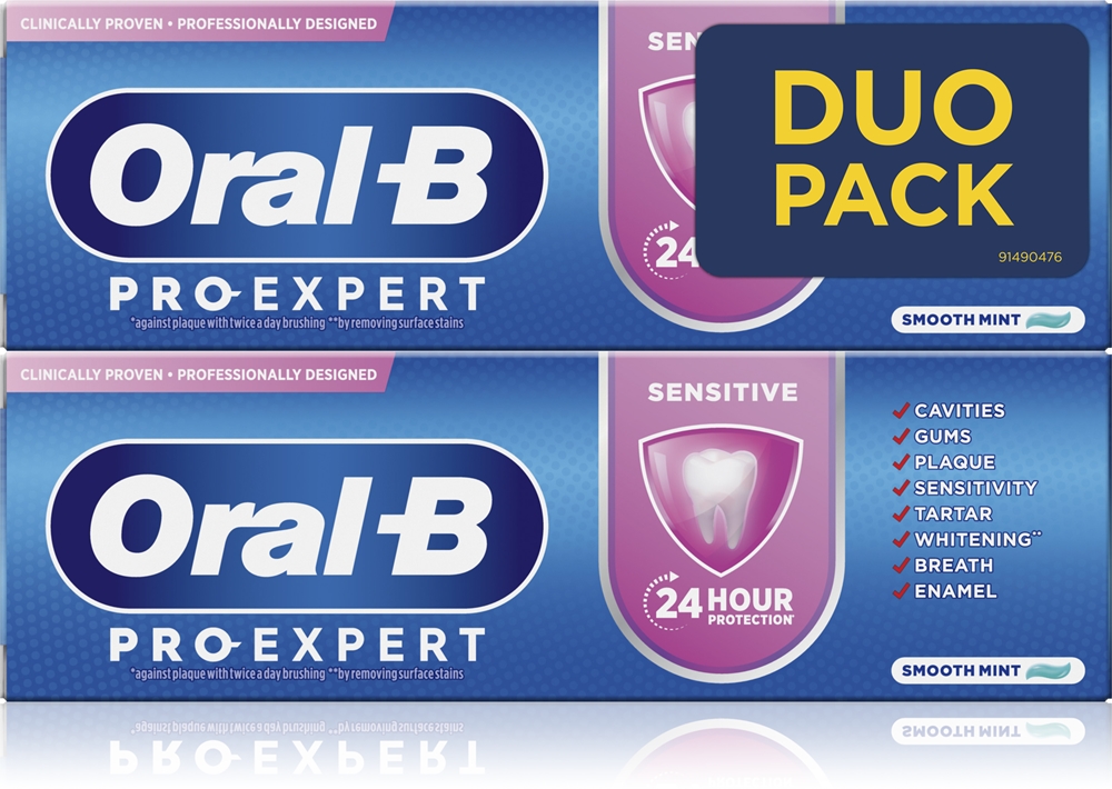 Зубная паста Pro Expert Sensitive для чувствительных зубов Oral-B, 2× 75 мл
Зубная паста Pro Expert Sensitive для чувствительных зубов Oral-B, 2× 75 мл