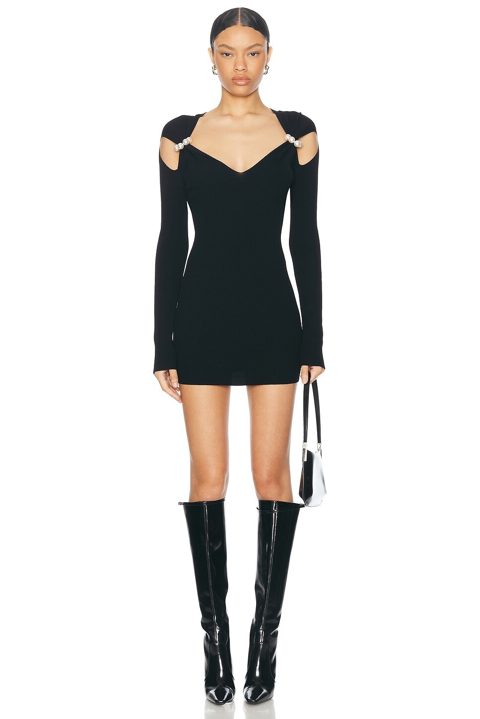 Мини-платье с длинными рукавами Moschino Jeans, черный
Мини-платье с длинными рукавами Moschino Jeans, черный