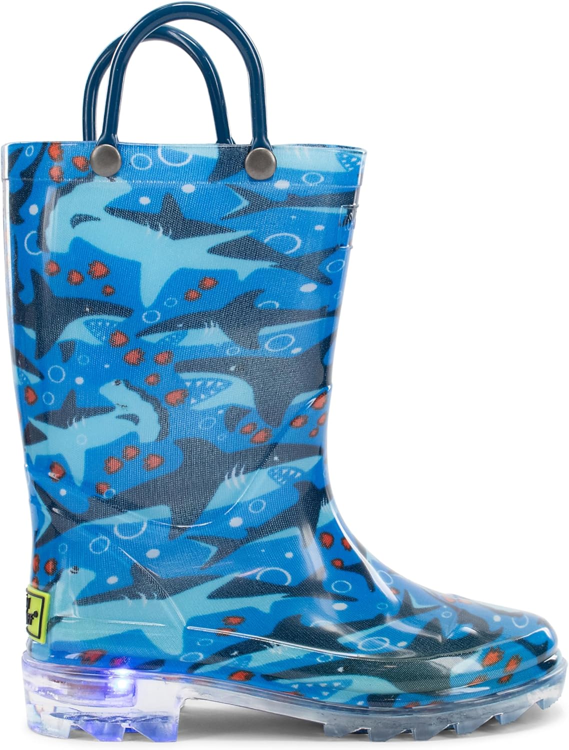 Детские водонепроницаемые светящиеся резиновые сапоги Western Chief с ручками для удобного надевания и снятия для мальчиков и девочек, синий
Детские водонепроницаемые светящиеся резиновые сапоги Western Chief с ручками для удобного надевания и снятия для мальчиков и девочек, синий