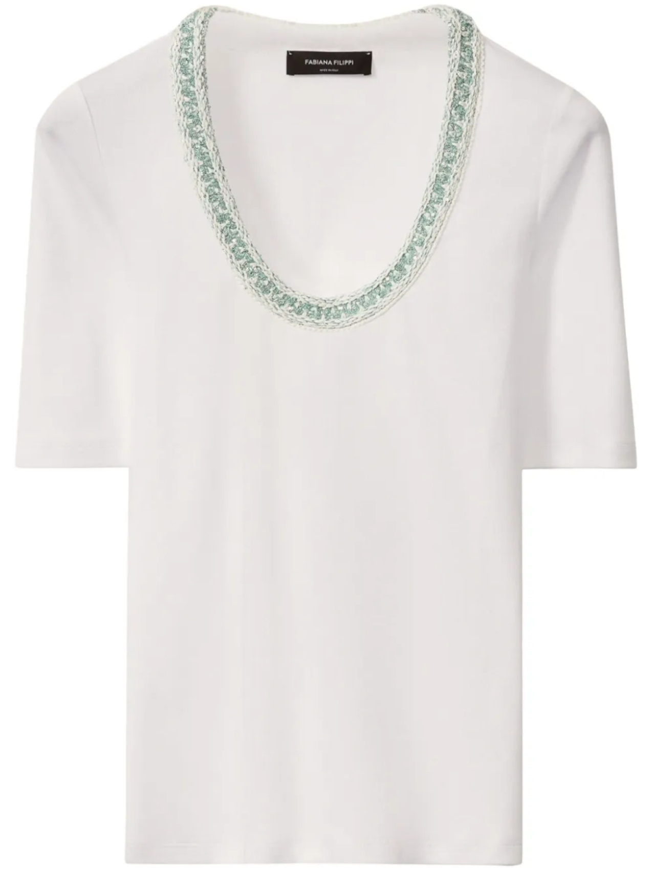 Топ Fabiana Filippi с вышивкой на воротнике, белый
Топ Fabiana Filippi с вышивкой на воротнике, белый