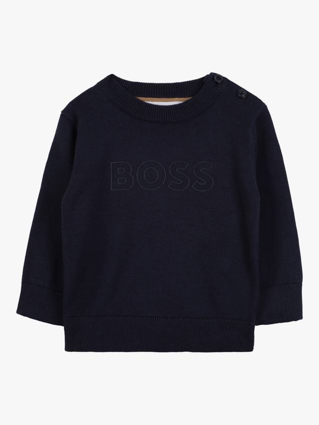 Детский хлопковый свитер с круглым вырезом HUGO BOSS, Navy
Детский хлопковый свитер с круглым вырезом HUGO BOSS, Navy