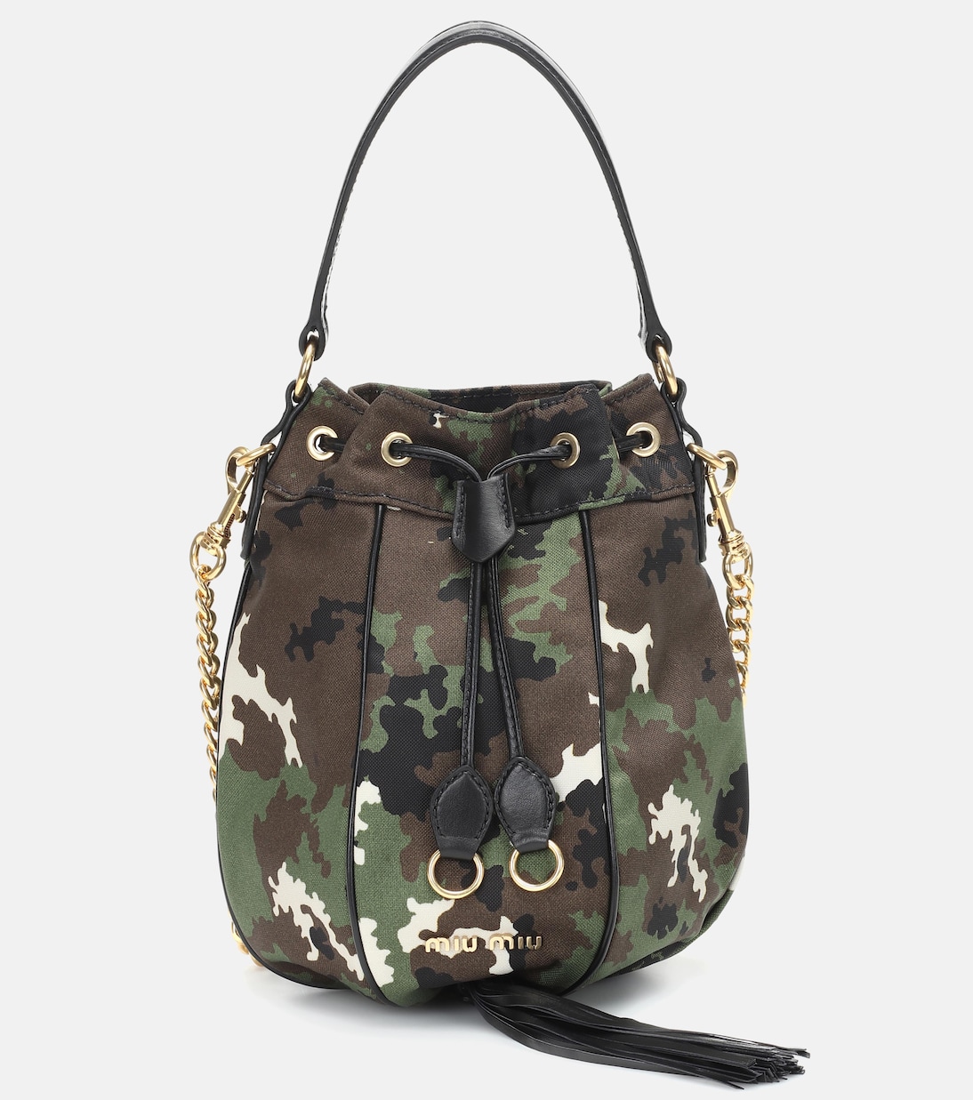 Камуфляжная сумка-ведро Miu Miu, Military 
Камуфляжная сумка-ведро Miu Miu, Military