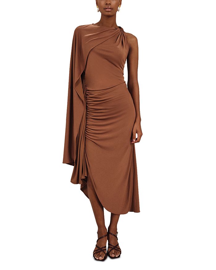 Платье Kyra с рукавами-накидкой из джерси REISS, коричневый
Платье Kyra с рукавами-накидкой из джерси REISS, коричневый
