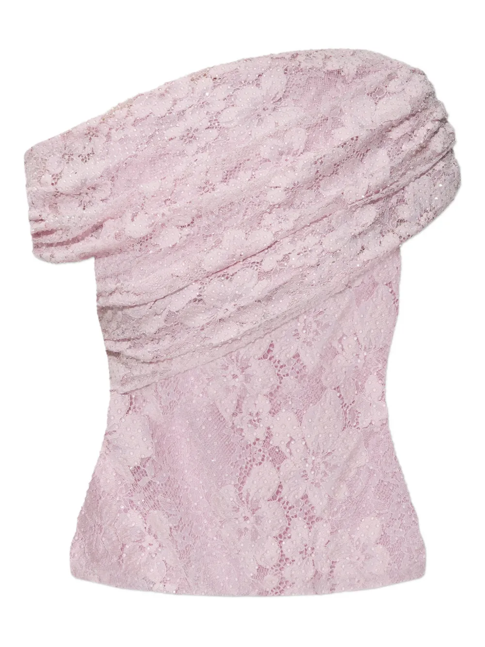 Топ с кружевом и драпировкой Self-Portrait, розовый
Топ с кружевом и драпировкой Self-Portrait, розовый
