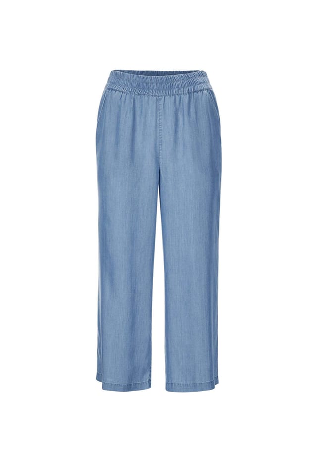 Короткий размер: удобные брюки-кюлоты укороченной длины Goldner, голубой
Короткий размер: удобные брюки-кюлоты укороченной длины Goldner, голубой