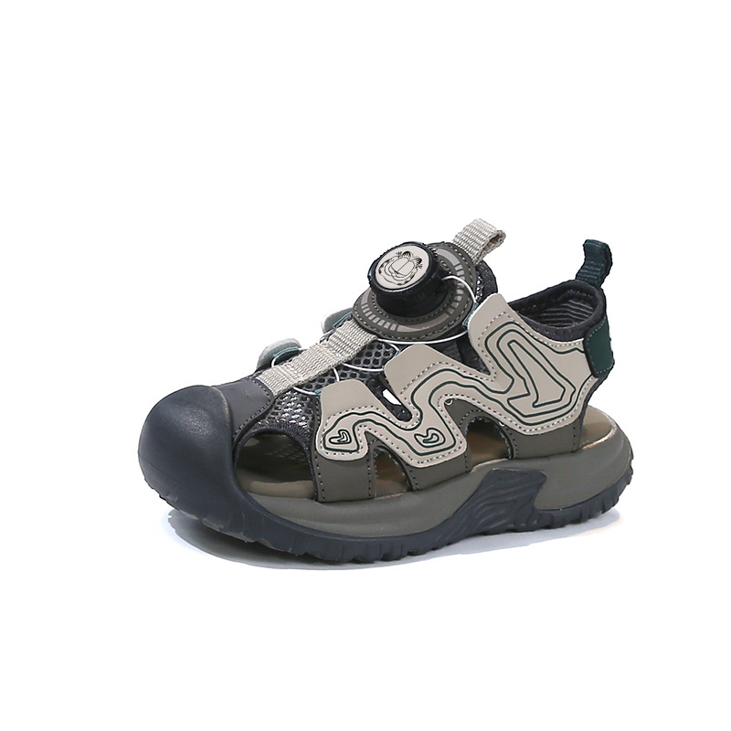 Детские сандалии с низким верхом, противоскользящие, износостойкие, дышащие, увеличивающие рост. JIAFEIMAO, серый 
Детские сандалии с низким верхом, противоскользящие, износостойкие, дышащие, увеличивающие рост. JIAFEIMAO, серый
