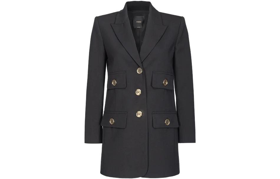 Однобортный приталенный блейзер PINKO, черный
Однобортный приталенный блейзер PINKO, черный