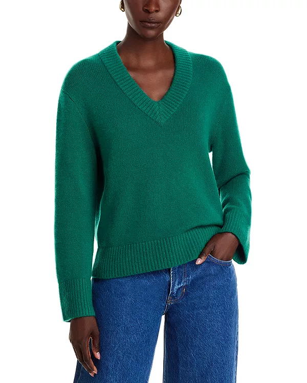Новый свитер с V-образным вырезом из 100% кашемира - эксклюзив. C By Bloomingdale'S Cashmere, зеленый
Новый свитер с V-образным вырезом из 100% кашемира - эксклюзив. C By Bloomingdale'S Cashmere, зеленый
