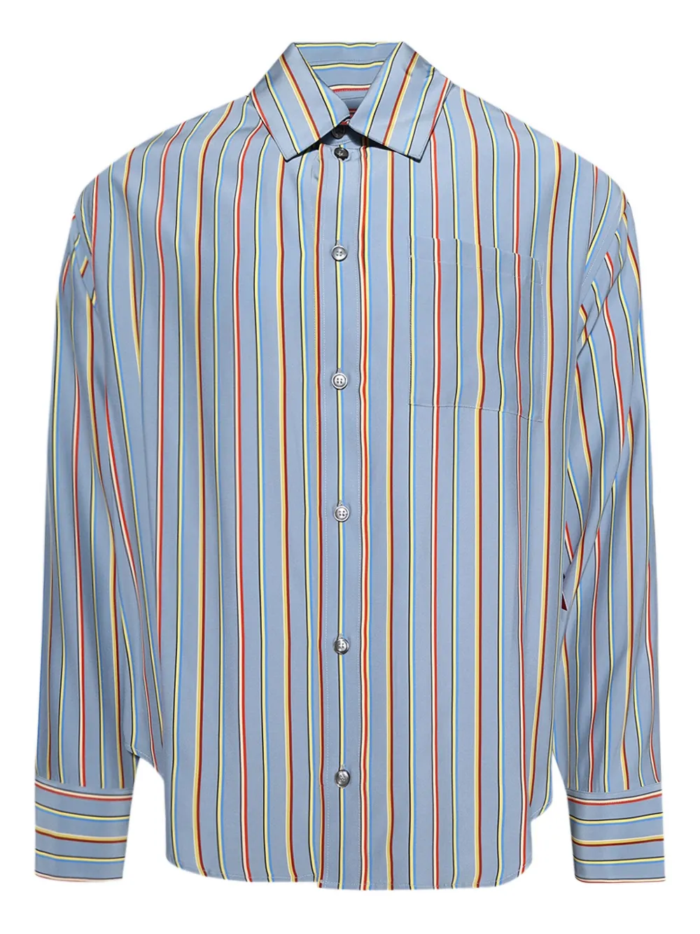 Рубашка из жаккарда в полоску The Elder Statesman, синий
Рубашка из жаккарда в полоску The Elder Statesman, синий